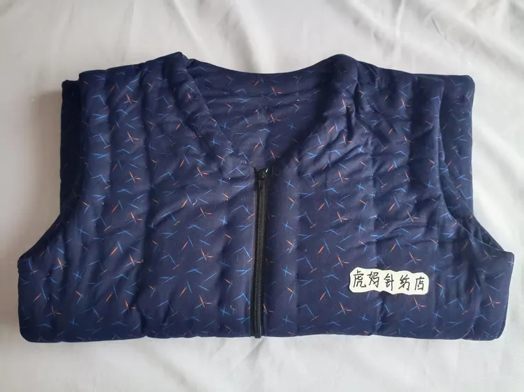 男式成品【中厚马甲】手工棉花马甲男款蓝色休闲保暖冬季户外中厚