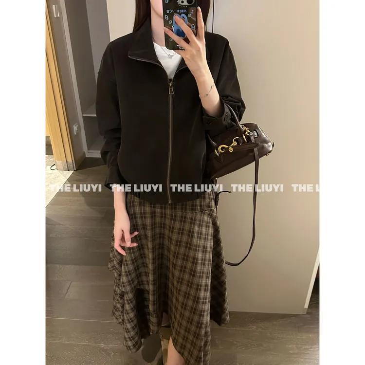 【LIUYI】墨尔本～美拉德皮衣酷飒风夹克外套58203