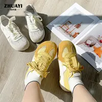 女鞋2025新款夏季撞色女款网面德训鞋百搭透气休闲鞋ins洋气时尚