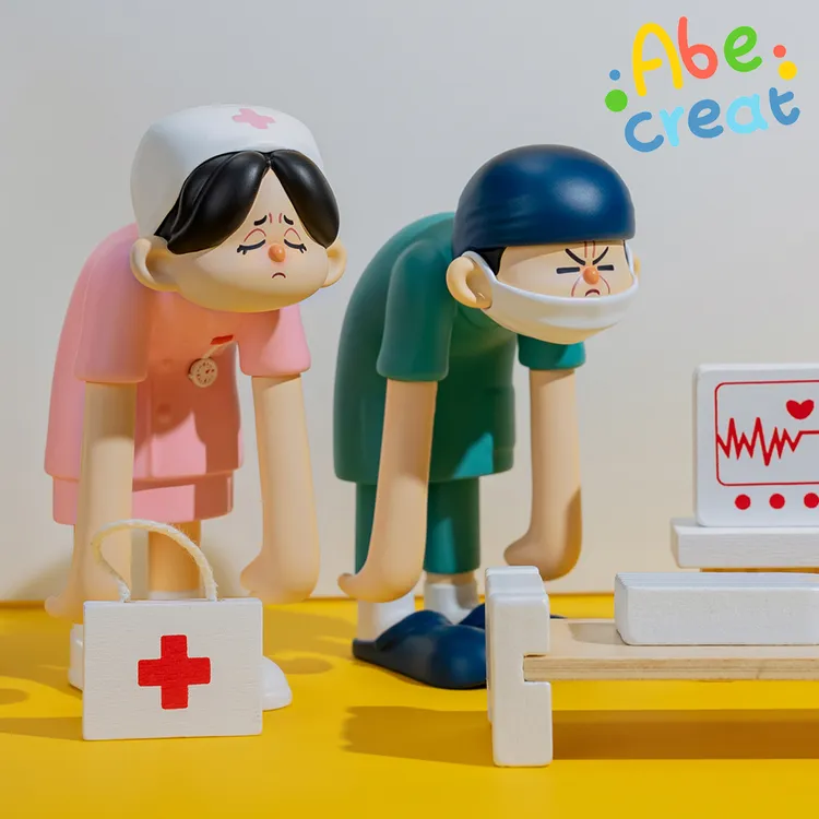  一目可视医学文创打工人潮玩手办|必易摆件抽盒整套玩偶公仔
