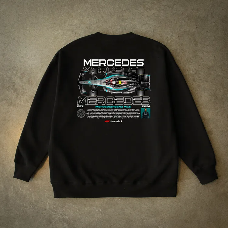 {Shard}秋冬圆领卫衣男女款宽松舒适F1印花时尚轻奢痞帅男装上衣