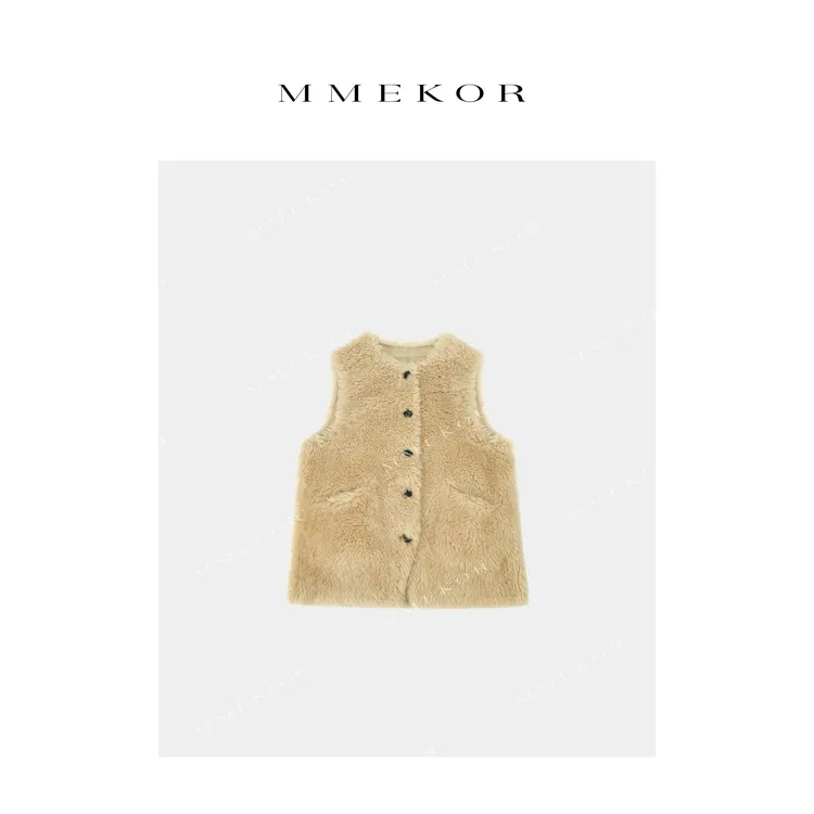 MMEKOR“顽童托卡” 马甲 2025新款秋款千金玛德琳优雅上衣 30770