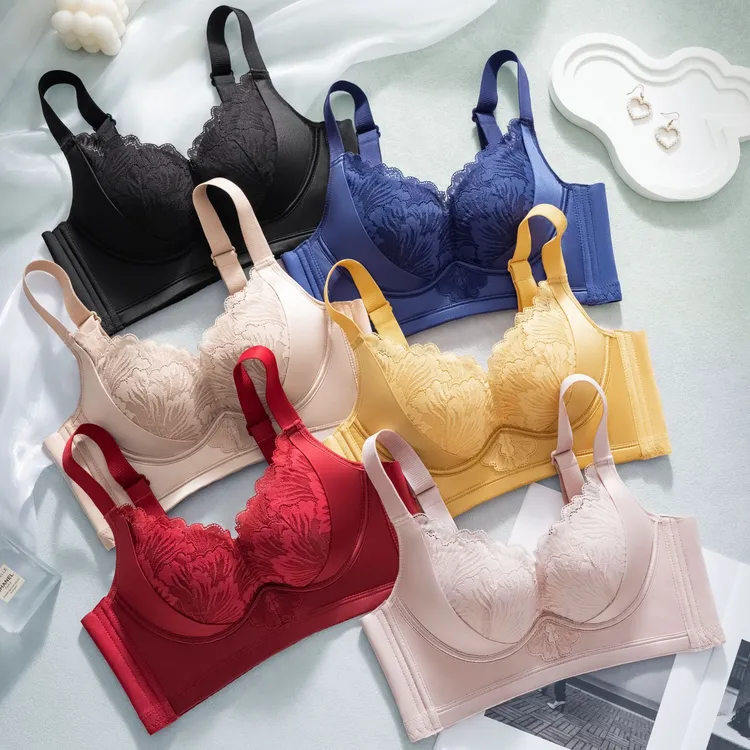 草本初色收副乳聚拢显大防下垂文胸无钢圈内衣无痕舒适上托调整型