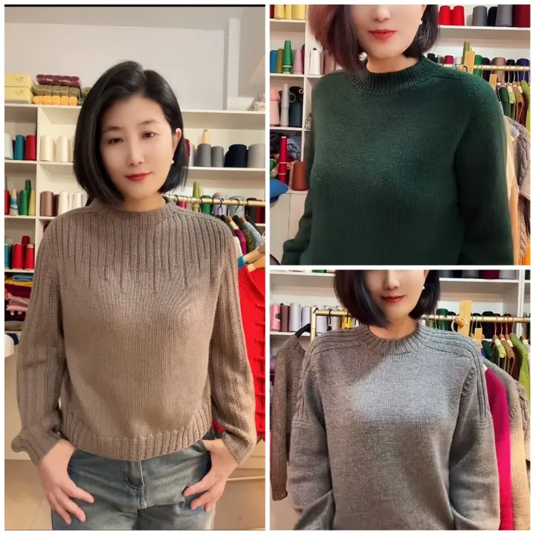 3款马鞍肩毛衣教程