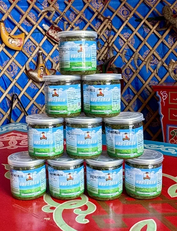 内蒙古锡林郭勒盟传奇伊德野生韭菜花酱10瓶分享装