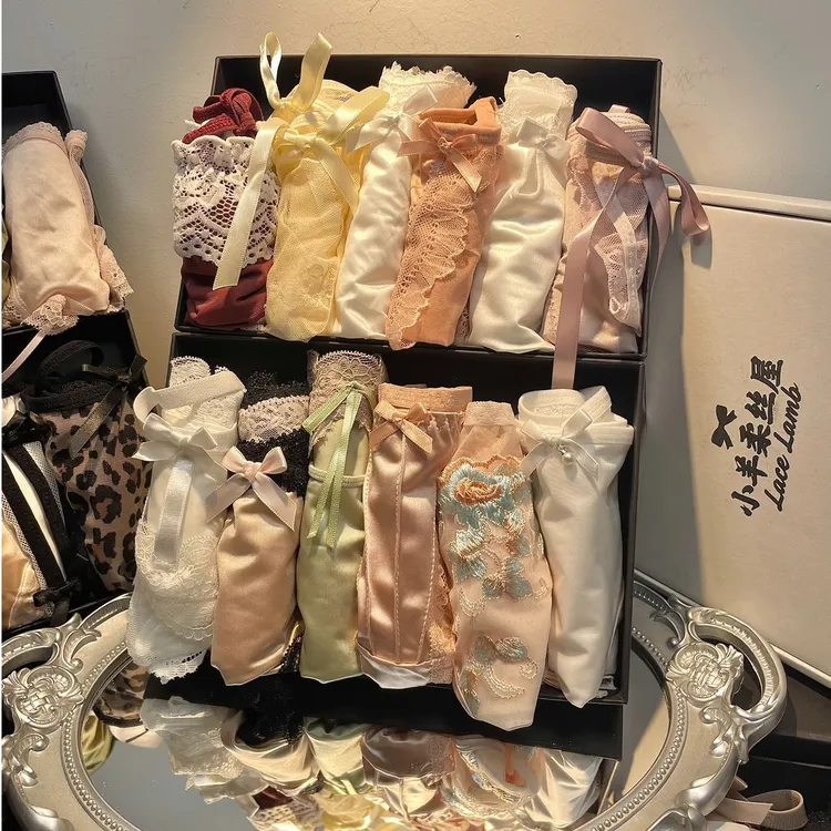 【独立包装】轻奢5条混搭款福利组合蕾丝冰丝透气内裤女法式舒适