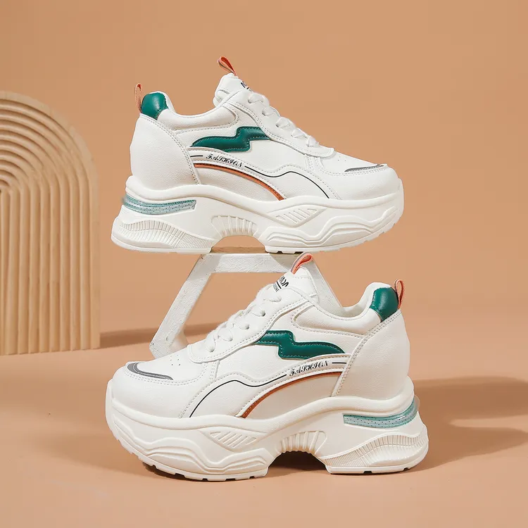 爆款内增高8cm老爹鞋女鞋2025秋季时尚休闲鞋轻便防滑软底运动鞋