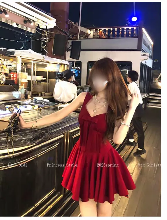 K8285爆款mm新款纯欲风无袖吊带连衣裙女夏季出游气质收腰a字短裙
