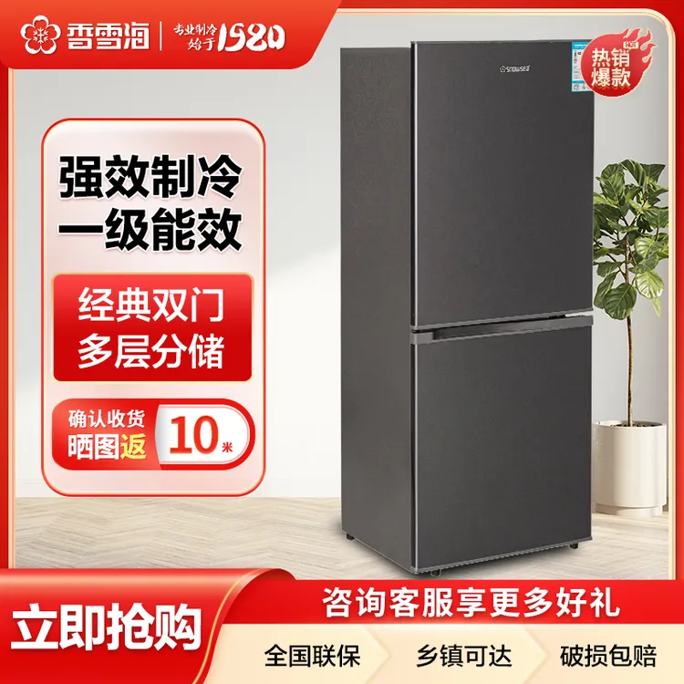 香雪海206升双开门家用中小型宿舍租房两用大冰箱冰箱小型家用