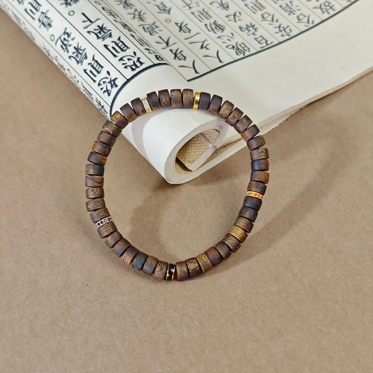 沉香[帝师专属}如是我闻药片shou'chu手串-7mm-DS0809-多样性发货