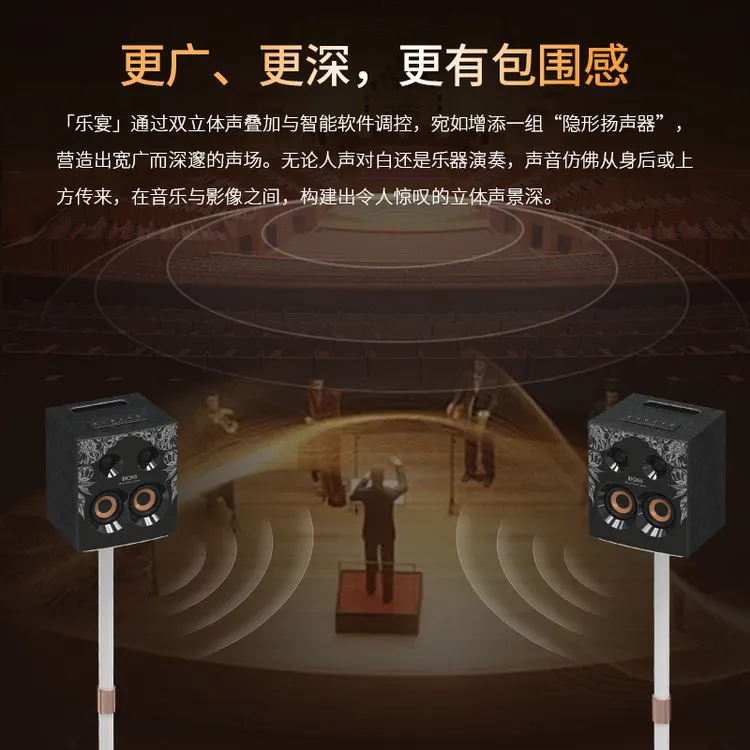 DOSS乐宴全景声组合音响HIFI蓝牙音箱串联3D立体声家庭影院重低音