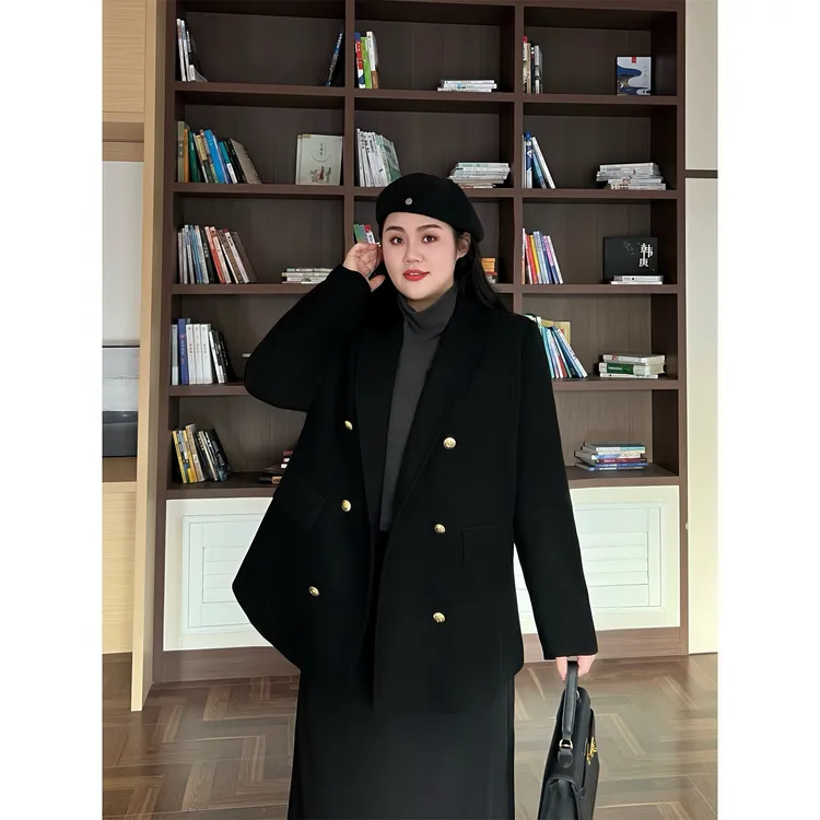 花契"野生辣妹"大码女装秋冬显瘦200斤胖mm韩系时尚外套2228-F