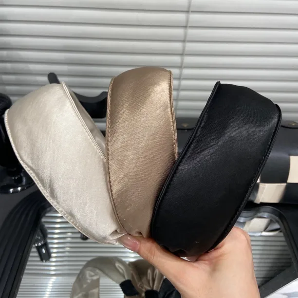 E4939 韩国宽版显脸小缎面海绵头箍高颅顶发箍纯色不压发发卡发饰