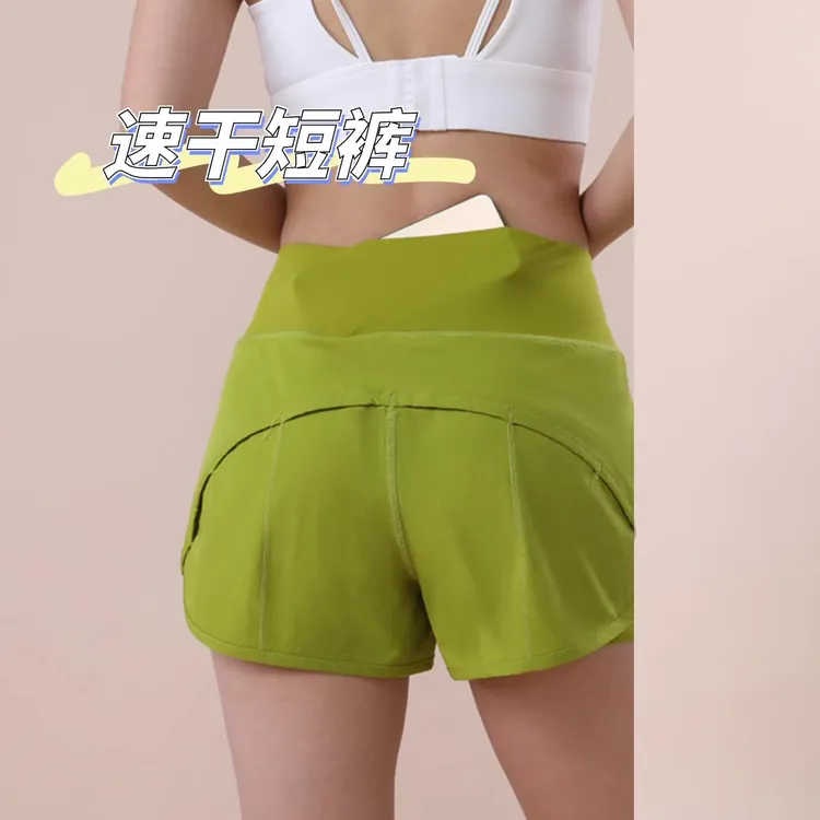 新款速干运动短裤女宽松防走光高腰跑步健身三分裤训练休闲裤夏季