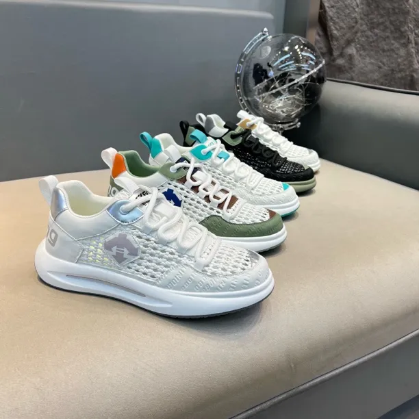 957夏季新款摇摇底手编大眼透气舒适百搭运动鞋休闲男鞋阿甘鞋