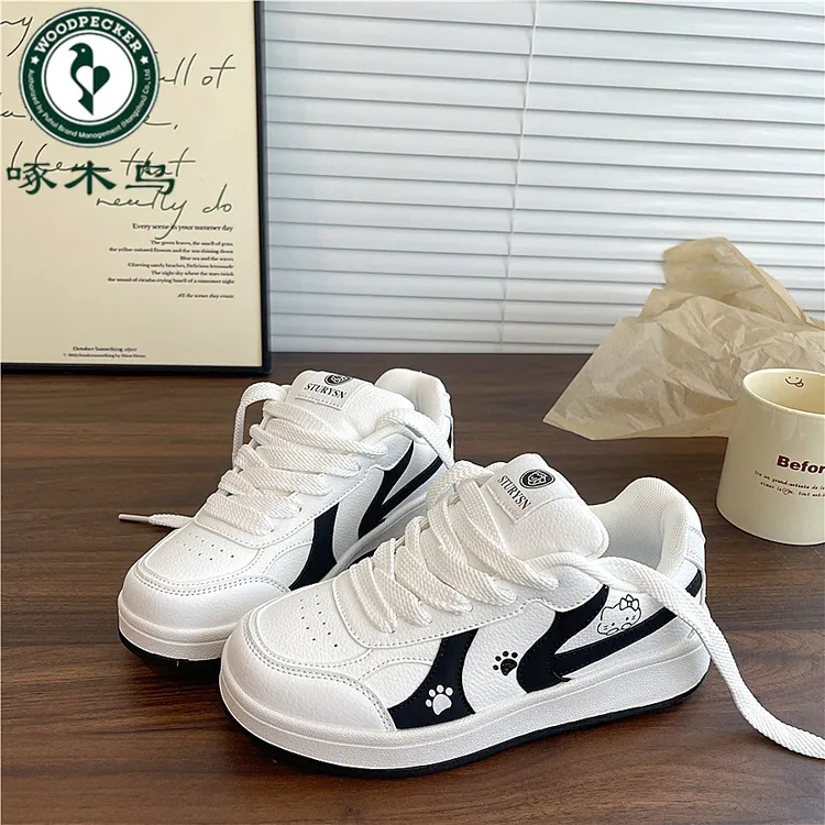 啄木鸟学生面包鞋女ins潮2025秋季新款运动板鞋百搭休闲小白鞋子