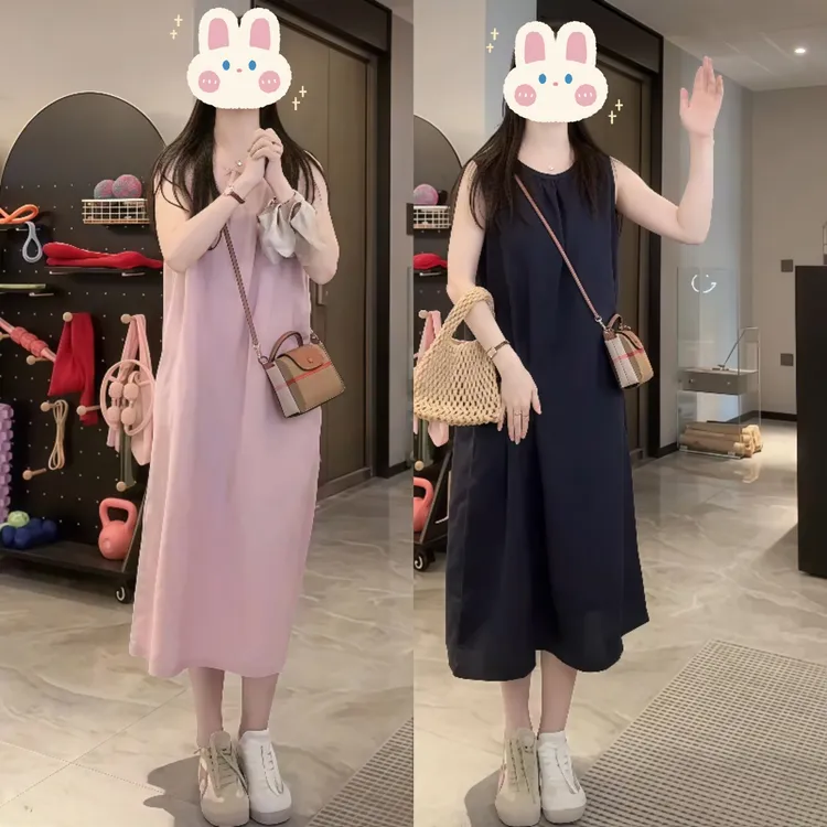 【天丝亚麻】法式简约休闲透气连衣裙时尚气质(显瘦遮肉)BB50192