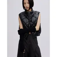 【Montendre】秋季新款 代 时尚舒适百搭绗缝迷你无袖背心马甲女