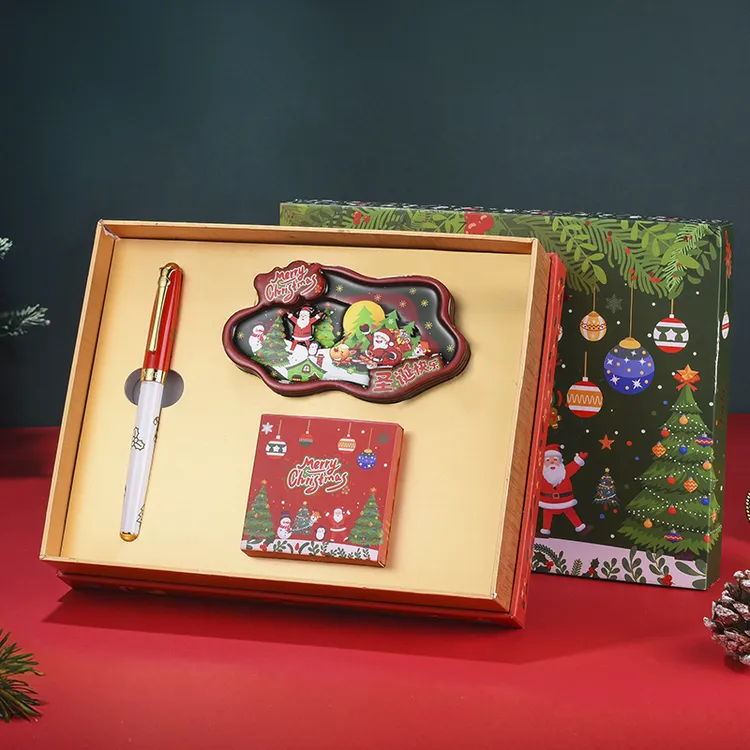 Duke/公爵圣诞钢笔墨水礼盒套巨能写直液式钢笔礼盒速干弯尖金属