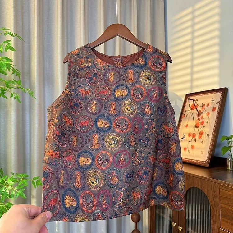 新中式国风高级感轻奢无袖马甲背心女2025夏季新款独特超好看上衣