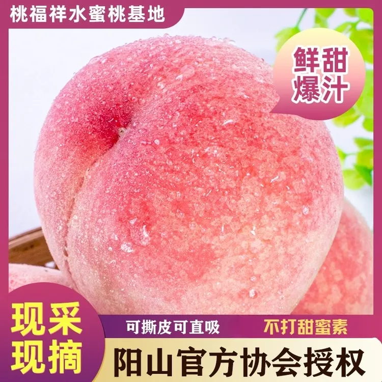 阳山【5-6两】湖景桃正宗水蜜桃新鲜优质桃园现采多汁软桃子
