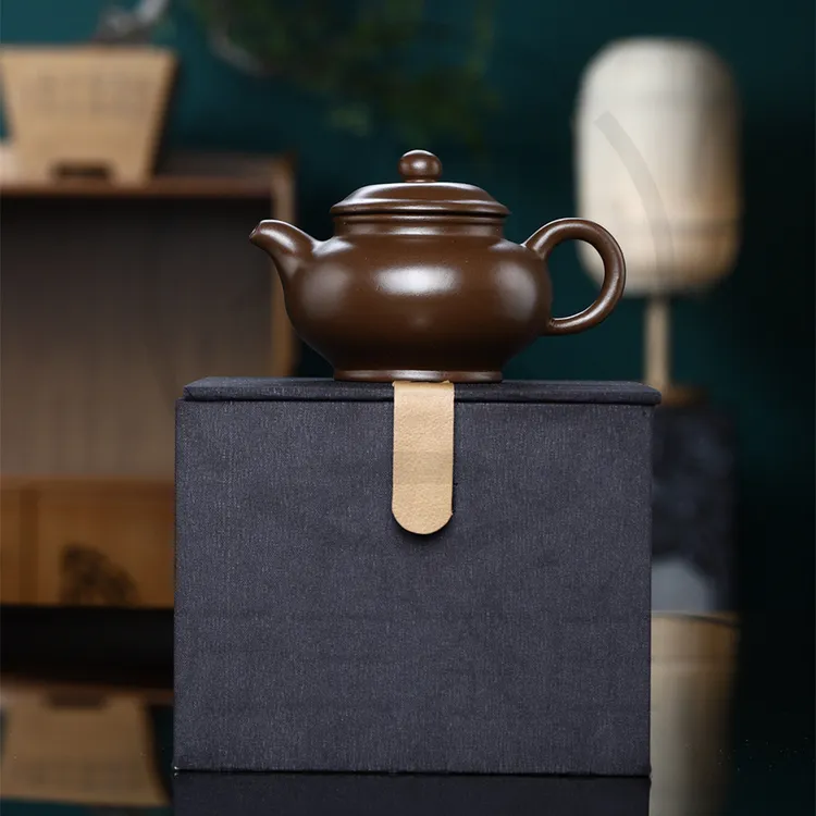 国潮新款球孔紫泥小潘壶功夫单壶泡茶壶礼品茶道用品