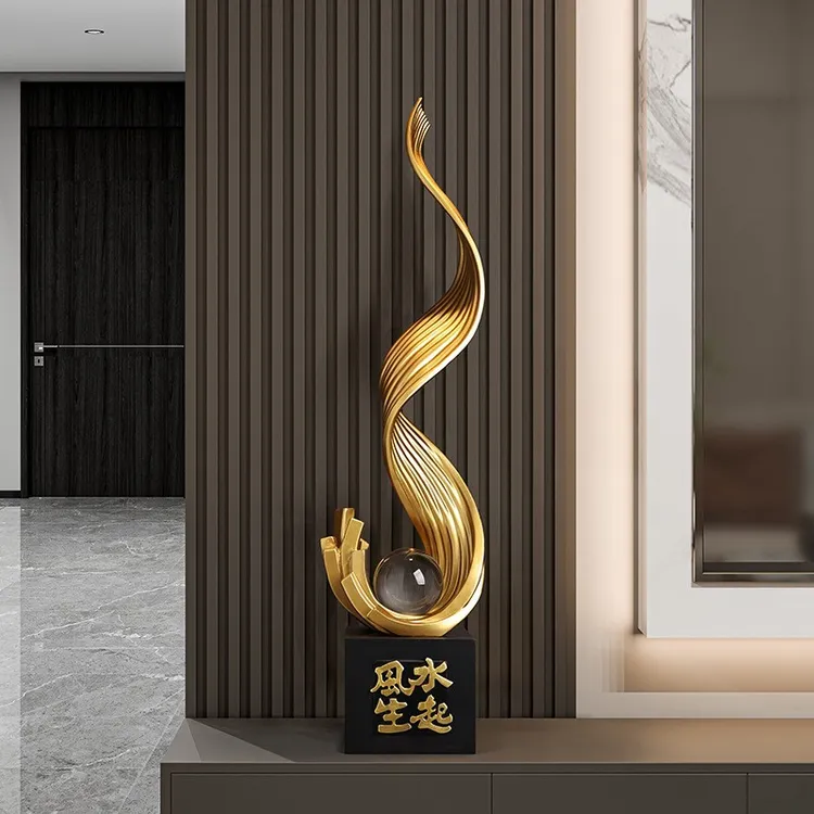 贝汉美家居客厅电视柜风生水起大型落地摆件送朋友新居乔迁装饰品