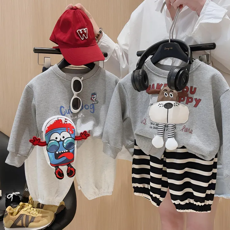 男童秋装新款可爱超萌儿童衣服韩版卫衣立体儿童卡通卫衣童装女童