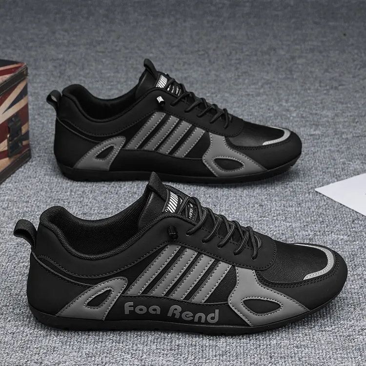 2025新款春季男士一脚蹬豆豆懒人鞋防水防滑运动跑步休闲工作鞋子