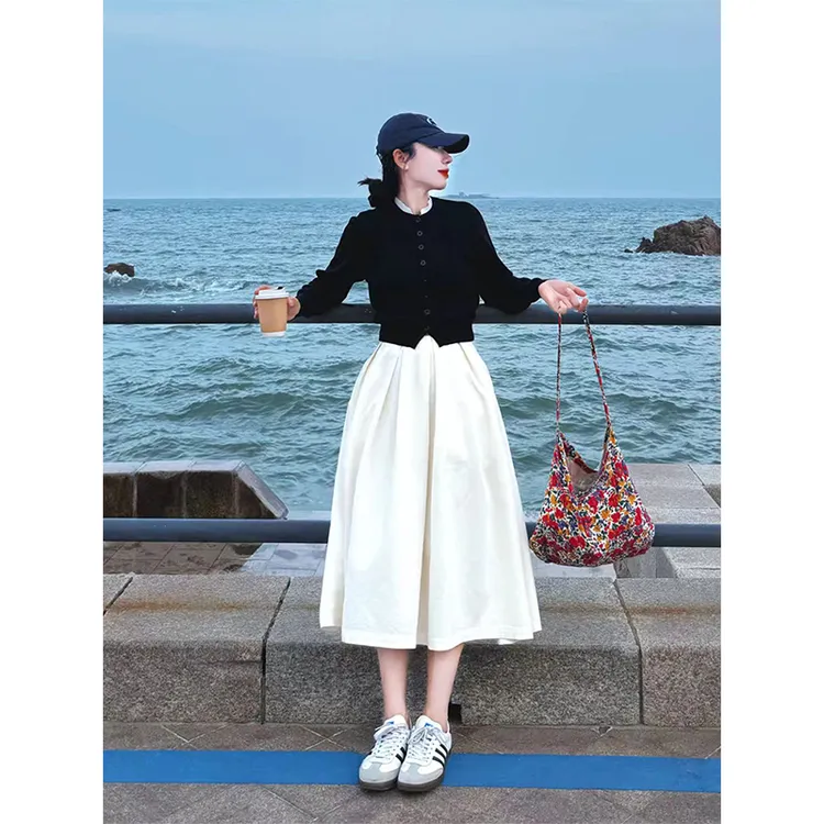 出游服装网红洋气炸街女装时尚百搭入秋穿搭一整套裙子套装秋天款