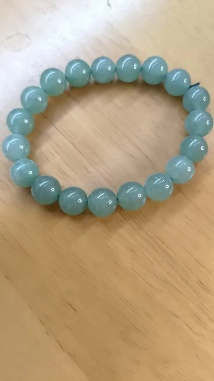 非金属大理石手链 手编绿色手串卡10