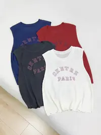 韩版字母刺绣气质减龄针织衫上衣洋气衣服女