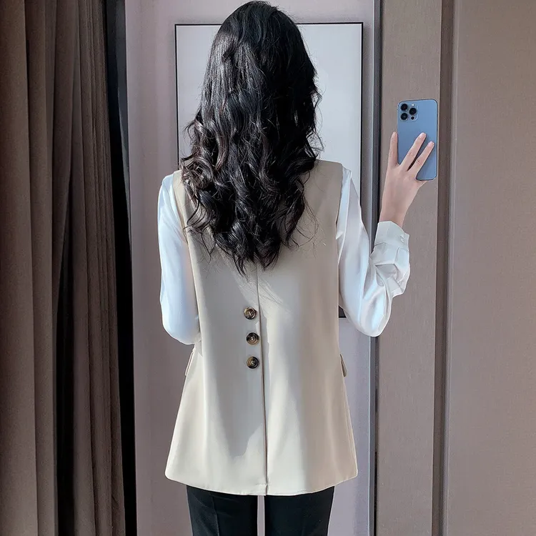 西装马甲女春秋2025新款小个子秋装背心坎肩休闲外穿显瘦马夹外套
