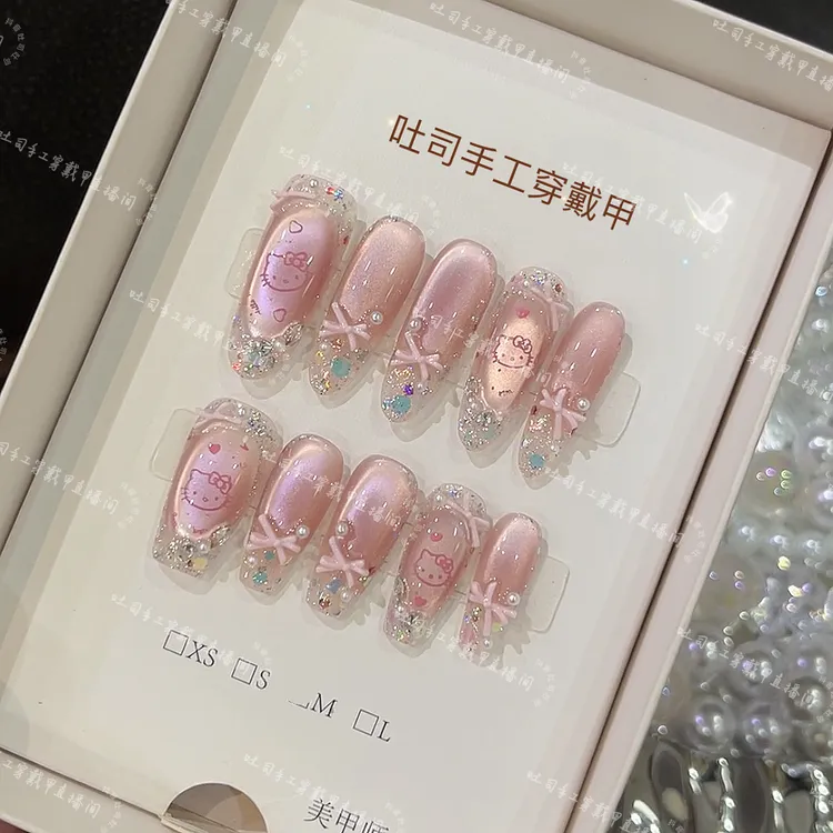 【kt芭蕾】穿戴甲纯手工美甲