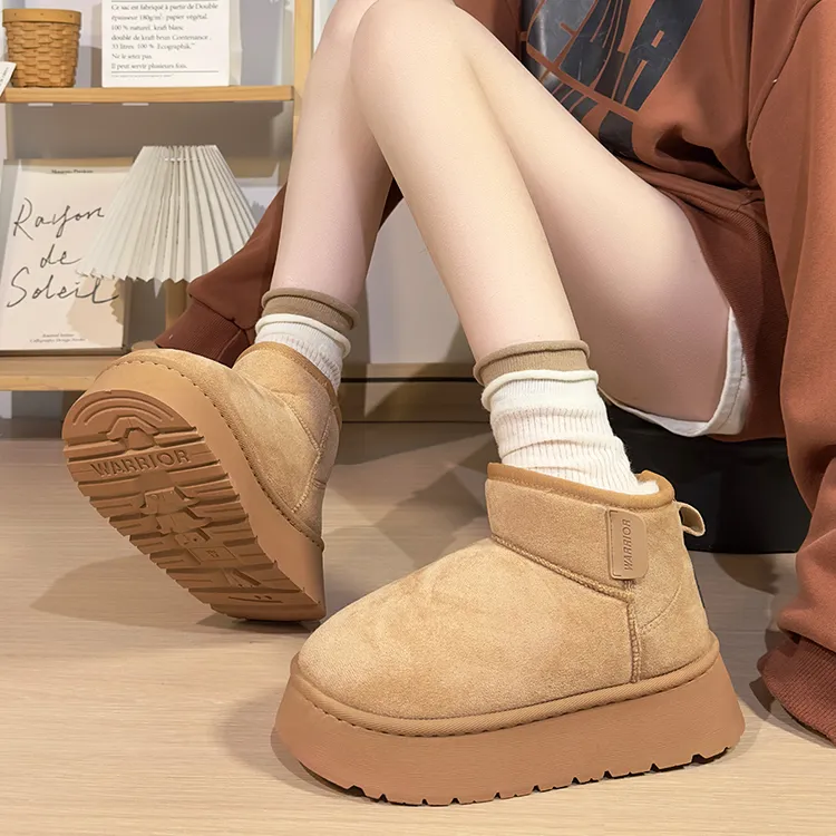 回力厚底雪地靴女冬季2025新款加绒加厚东北外穿爆款保暖大棉鞋女