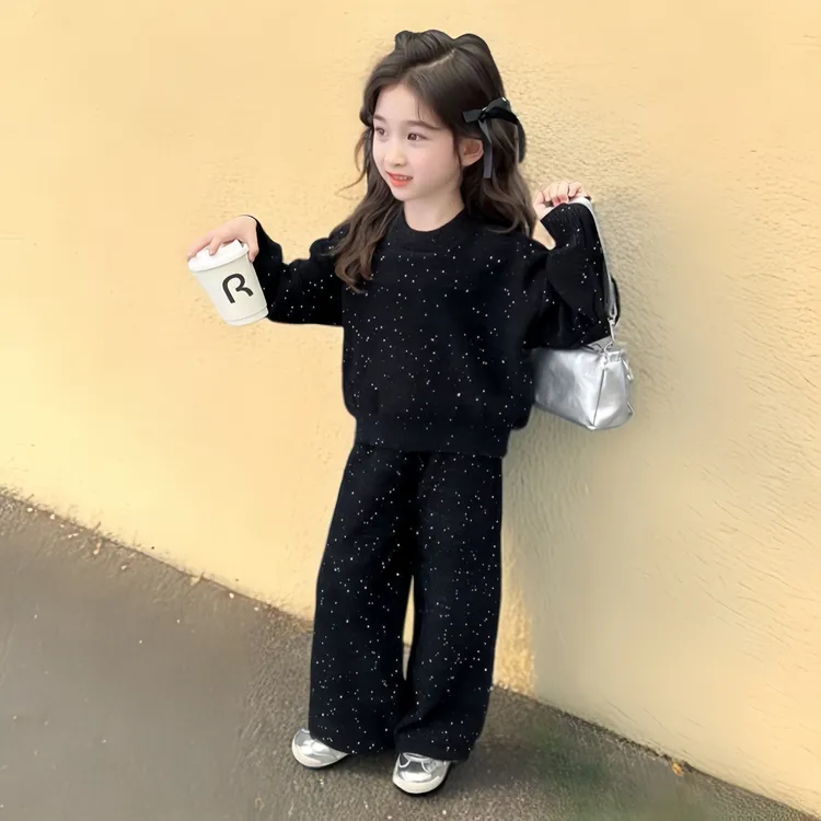 女童韩版套装儿童女孩秋季简约休闲时尚潮流长袖长裤亲肤宽松百搭