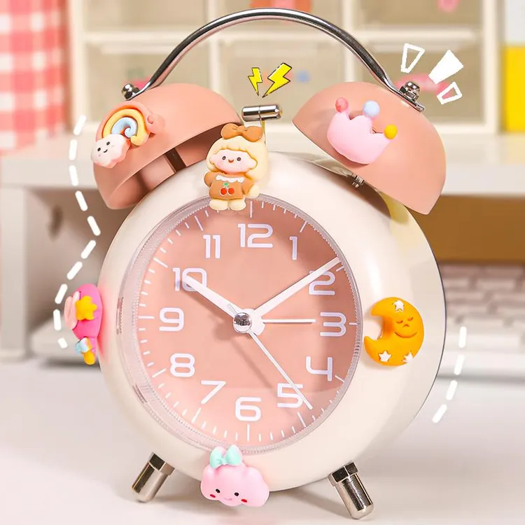 可爱小女孩闹钟学生专用起床神器2025新款儿童男孩床头闹铃时钟