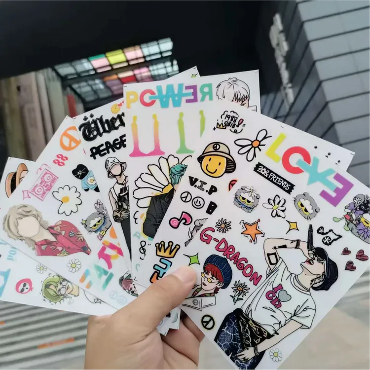 权志龙转印贴演唱会应援diy贴纸车贴头盔电瓶车牙刷水杯头盔贴纸