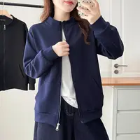 2025秋季新款大码女装短款时尚休闲百搭运动上衣外套
