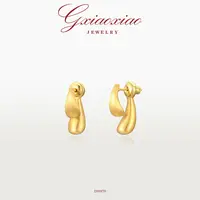 G XIAOXIAO 镀K金【双珀】中式气质轻奢高级百搭耳环 DH970