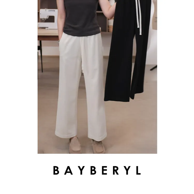 BAYBERYL老贝轻松卫裤*九分抽绳百搭棉薄秋休闲裤XXK5H1313-8/31