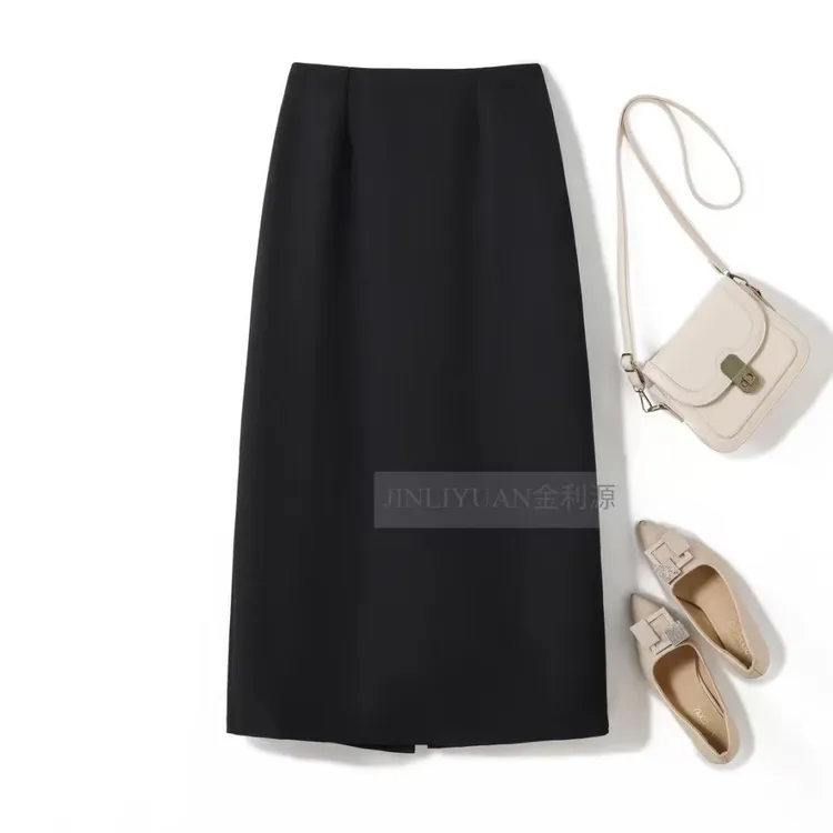 【西装3个裙长】气质高腰显瘦复古开叉包臀百搭A字西装裙半身裙