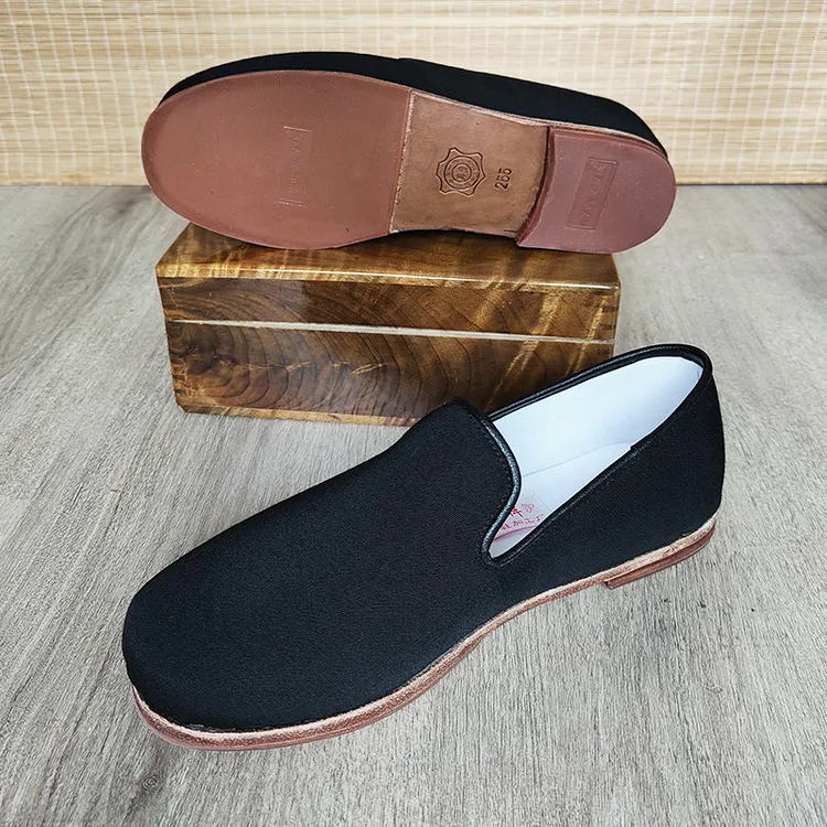 男士轻质透气薄款素面低帮传统千层底老北京布鞋纯手工软底中老年