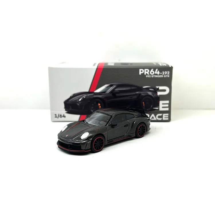 POPRACE车模 1:64 合金 保时捷 992 STINGER GTR 汽车模型收藏车