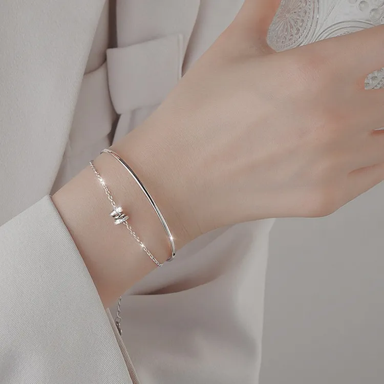 合金手链 小蛮腰双层手链女生轻奢高级感闺蜜ins小众设计手串手饰