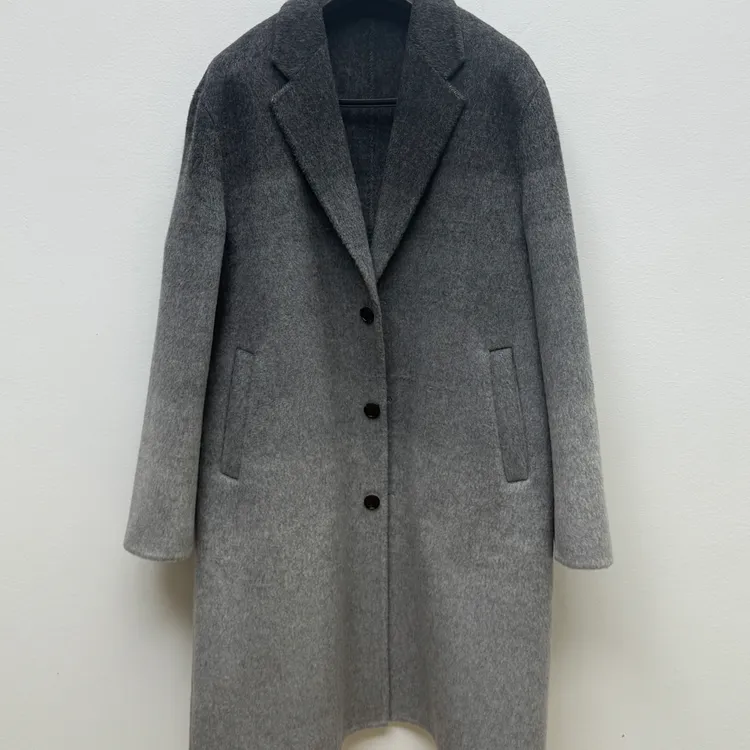 JC长款毛呢绵羊毛大衣简约商务时尚男款双面呢冬季大衣男款冬季