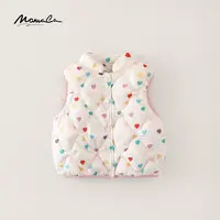 MOMOCO女童冬季90国标白鸭绒新款爱心翅膀羽绒服马甲77880116004