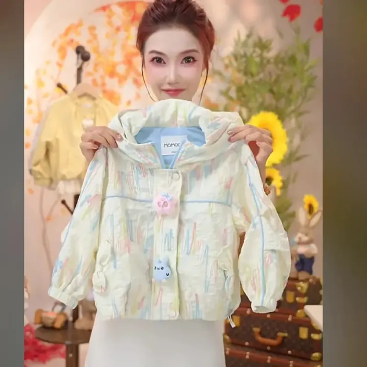 MOMOCO秋季新款女童潮流可爱玩偶外套77730138074