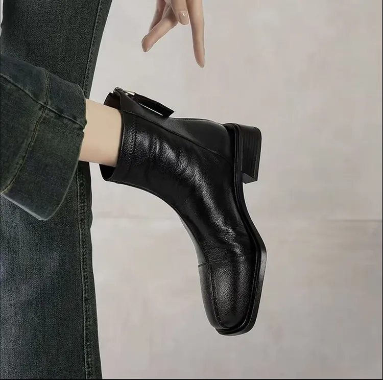 【品牌力荐】秋冬通勤百搭高级简约洋气短靴X291