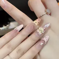 【纷纷飞花】鹿鹿家-纯手工穿戴甲纯手绘手雕立体雕花晕染X